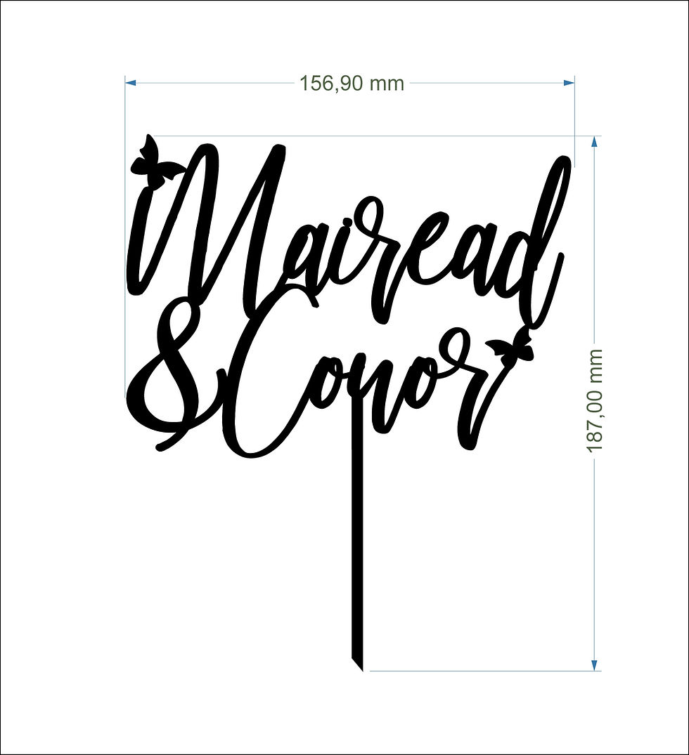 Thumbnail: Wedding Cake topper | Personalised Cake | Wedding cake toppers -CT1602