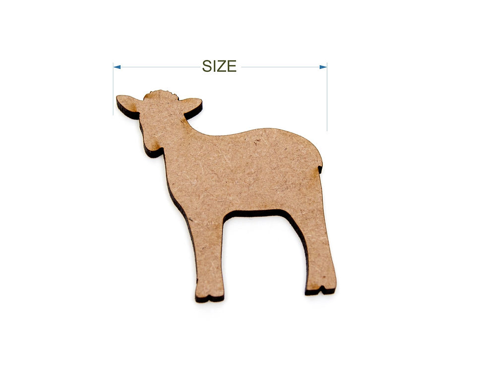 Thumbnail: Wooden Sheep | Craft shapes | Animals | 5pack  -A3113