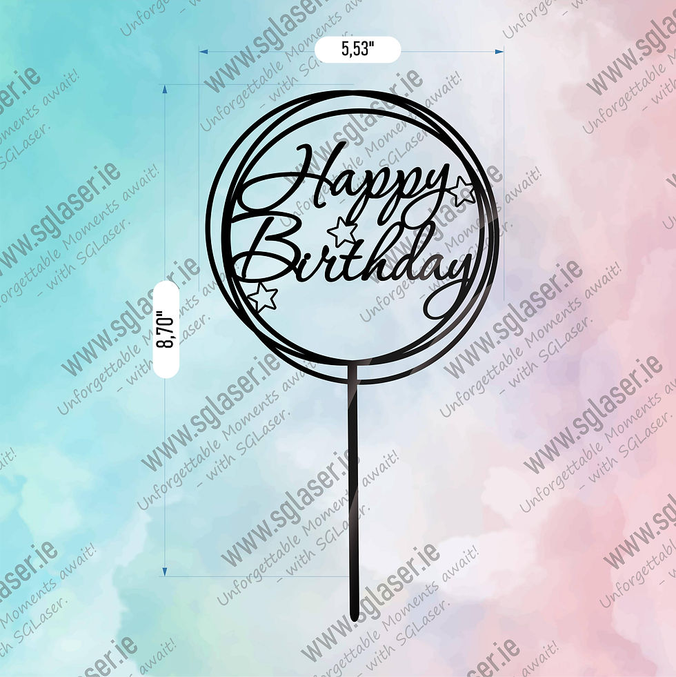Thumbnail: Cake topper for  birthday | Personalised Cake topper | CT1904