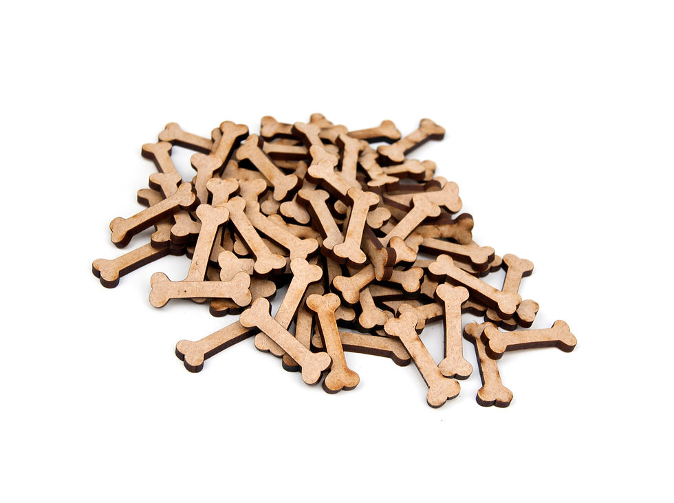 Wooden Dog bones shape x40, MDF Heart, Blank heart, Craft heart -A019