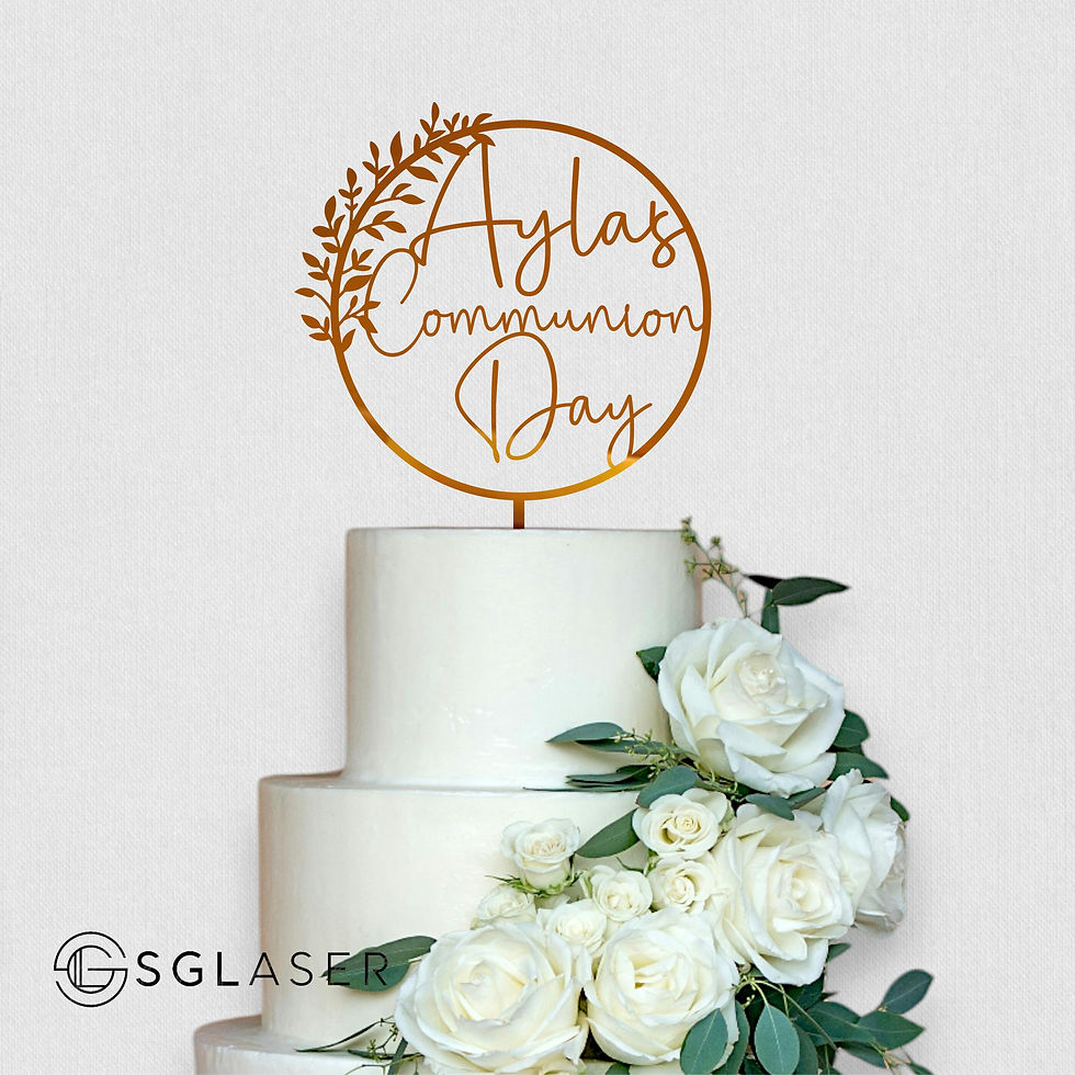 Thumbnail: Personalised Communion  Cake Topper  -CT2033