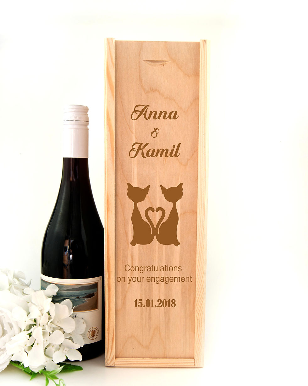 Wooden Personalised Wine/Champagne Box -W005