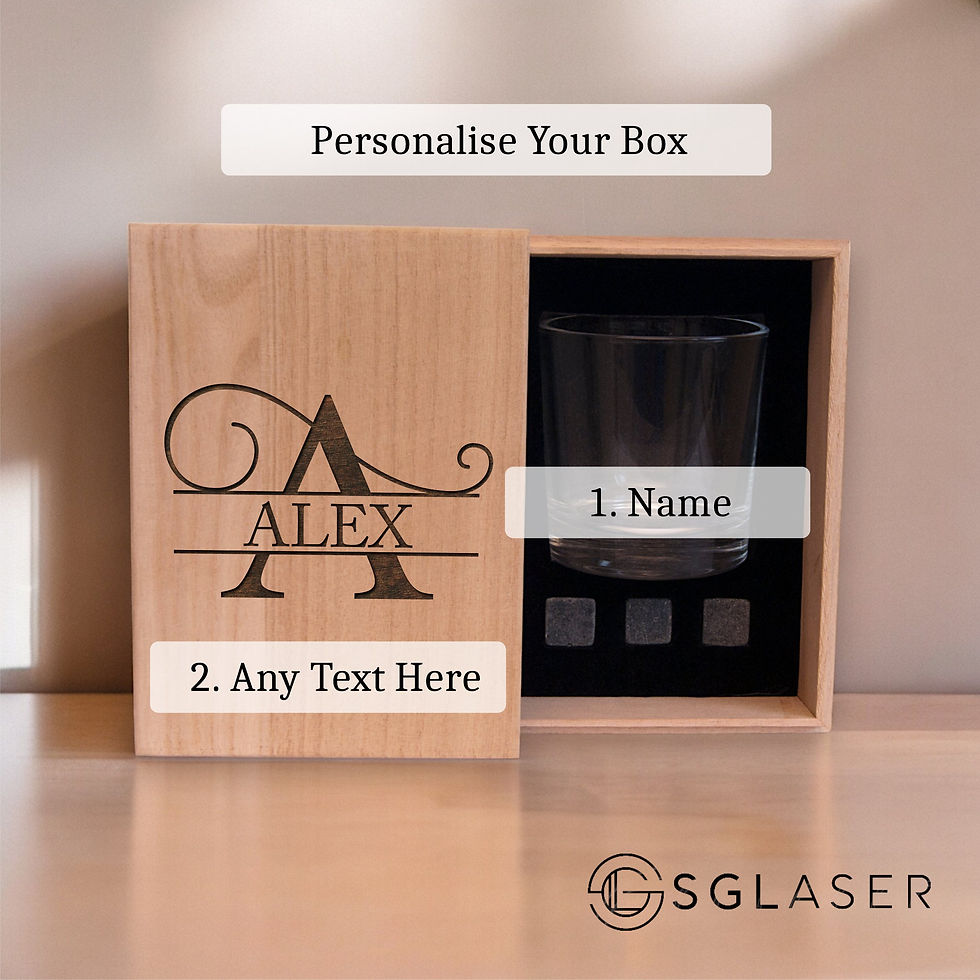 Thumbnail: Whiskey Glass Set with Wooden Box -GB008