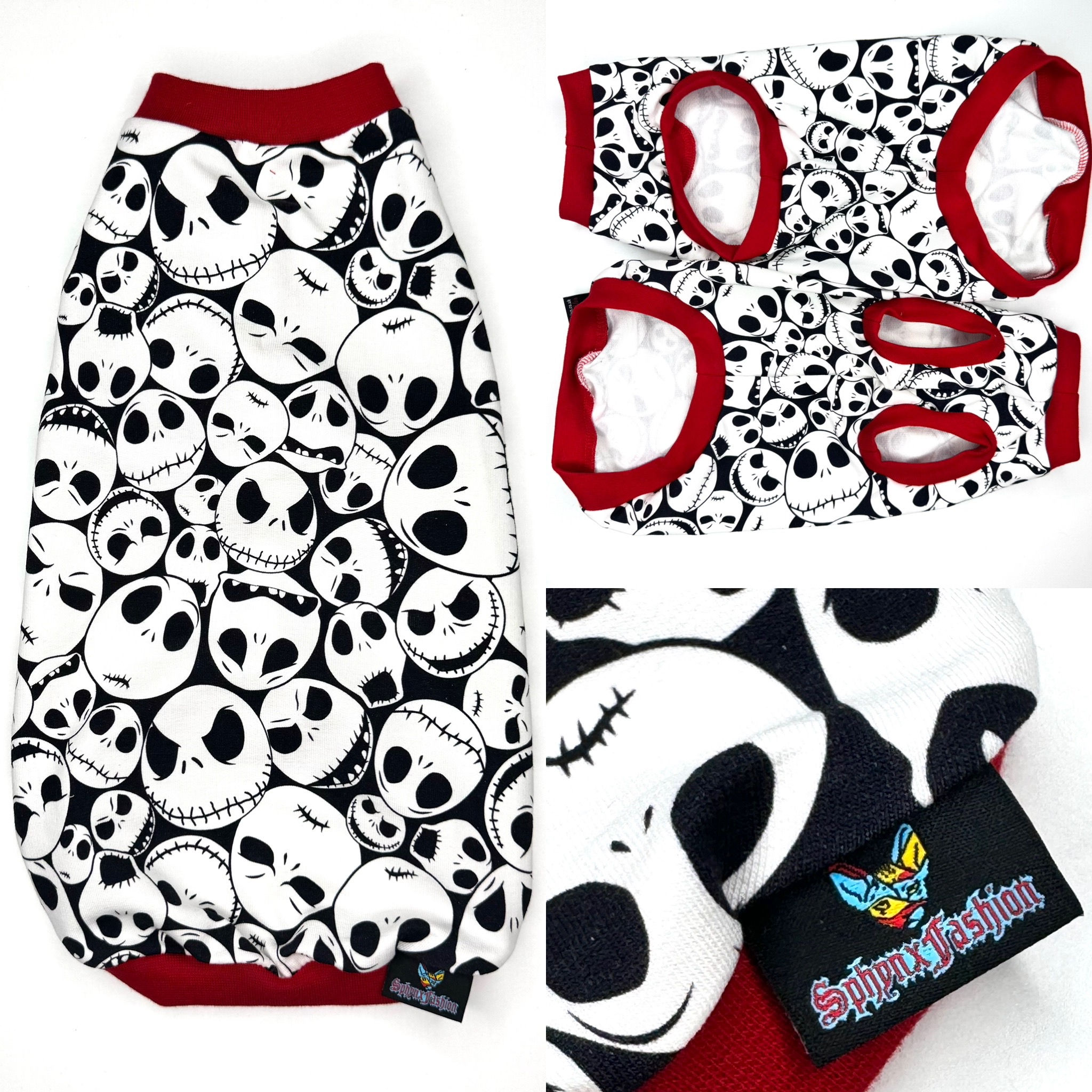 Jack Skellington Cotton Knitt - Sphynx Cat Top