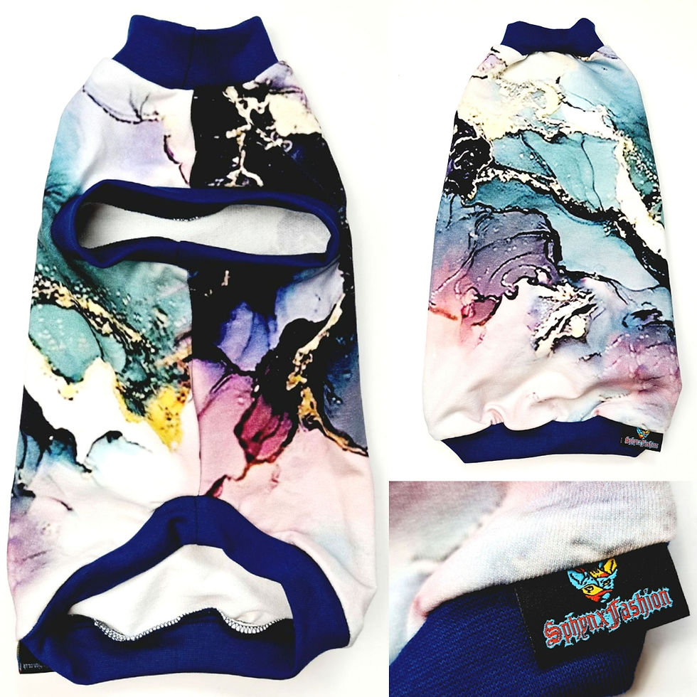 Thumbnail: Marble Cotton Knit - Sphynx Cat Jumper