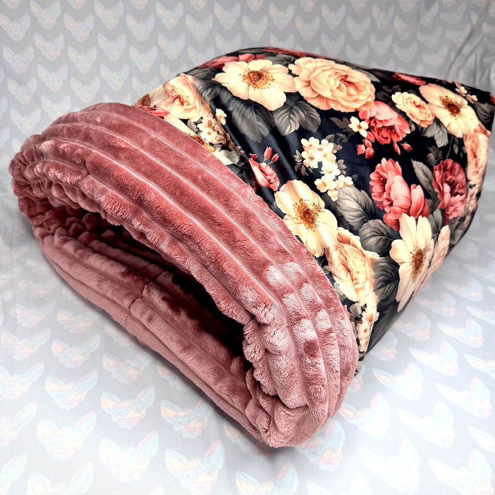 XXXL Vintage Flowers Velvet Extra Deluxe Snuggle Bag