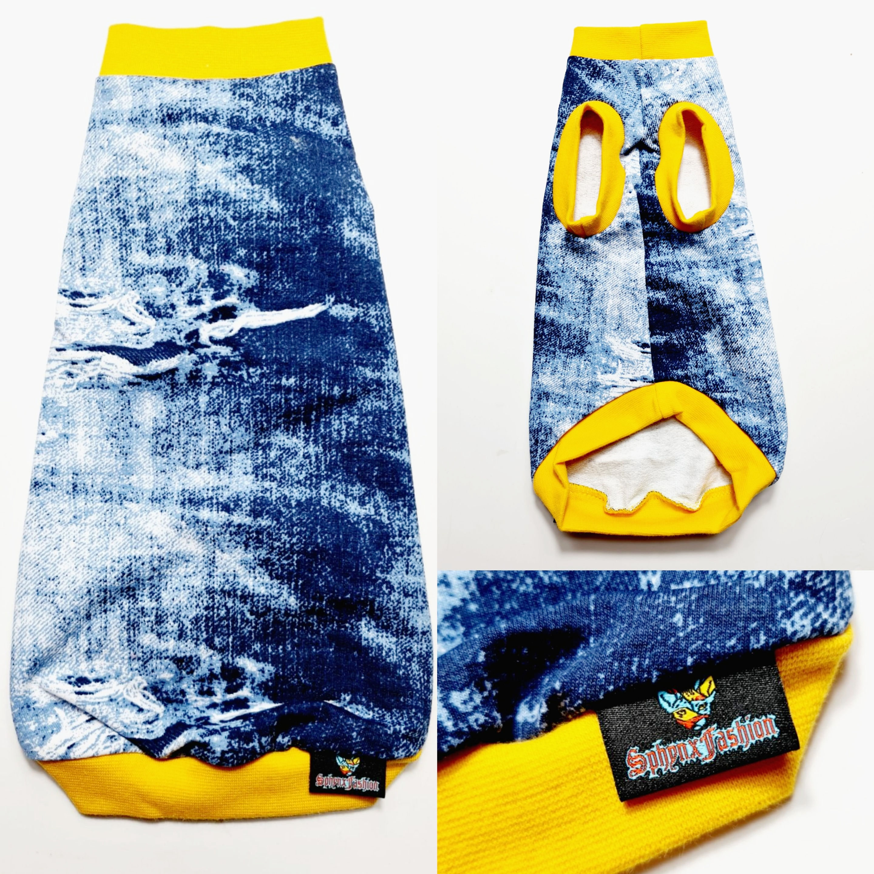 Denim Cotton Knit - Sphynx Cat Top