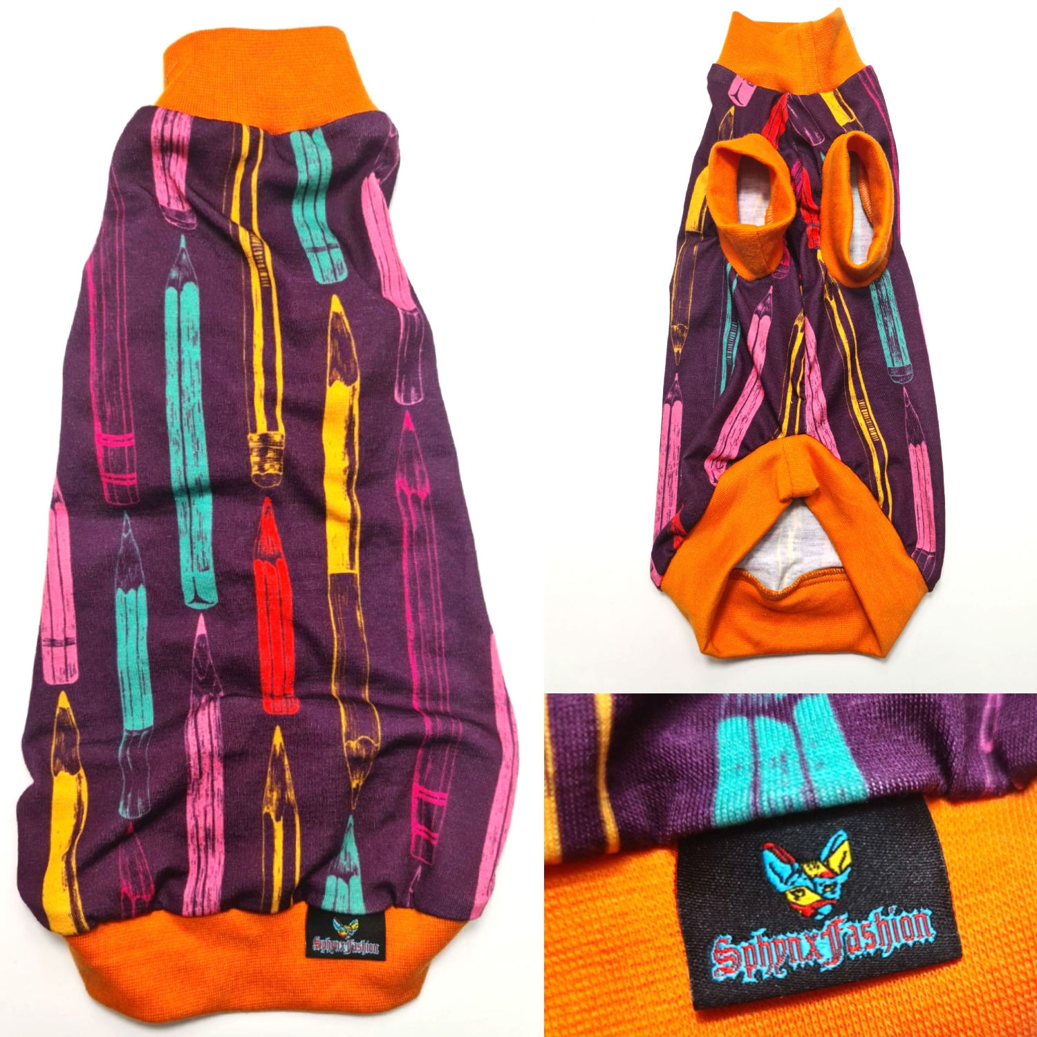 Crayons Reclaimed Jersey - Sphynx Cat Top