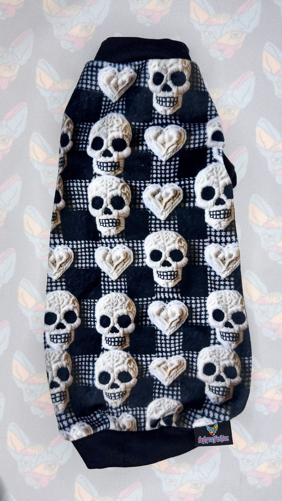 Thumbnail: Skull&Heart Extra Soft Double-sided Minky Fleece - Sphynx Cat Top Jumper