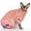 Thumbnail: Pink Long Sleeved Turtleneck Double Sided  Fleece - Sphynx Cat Top