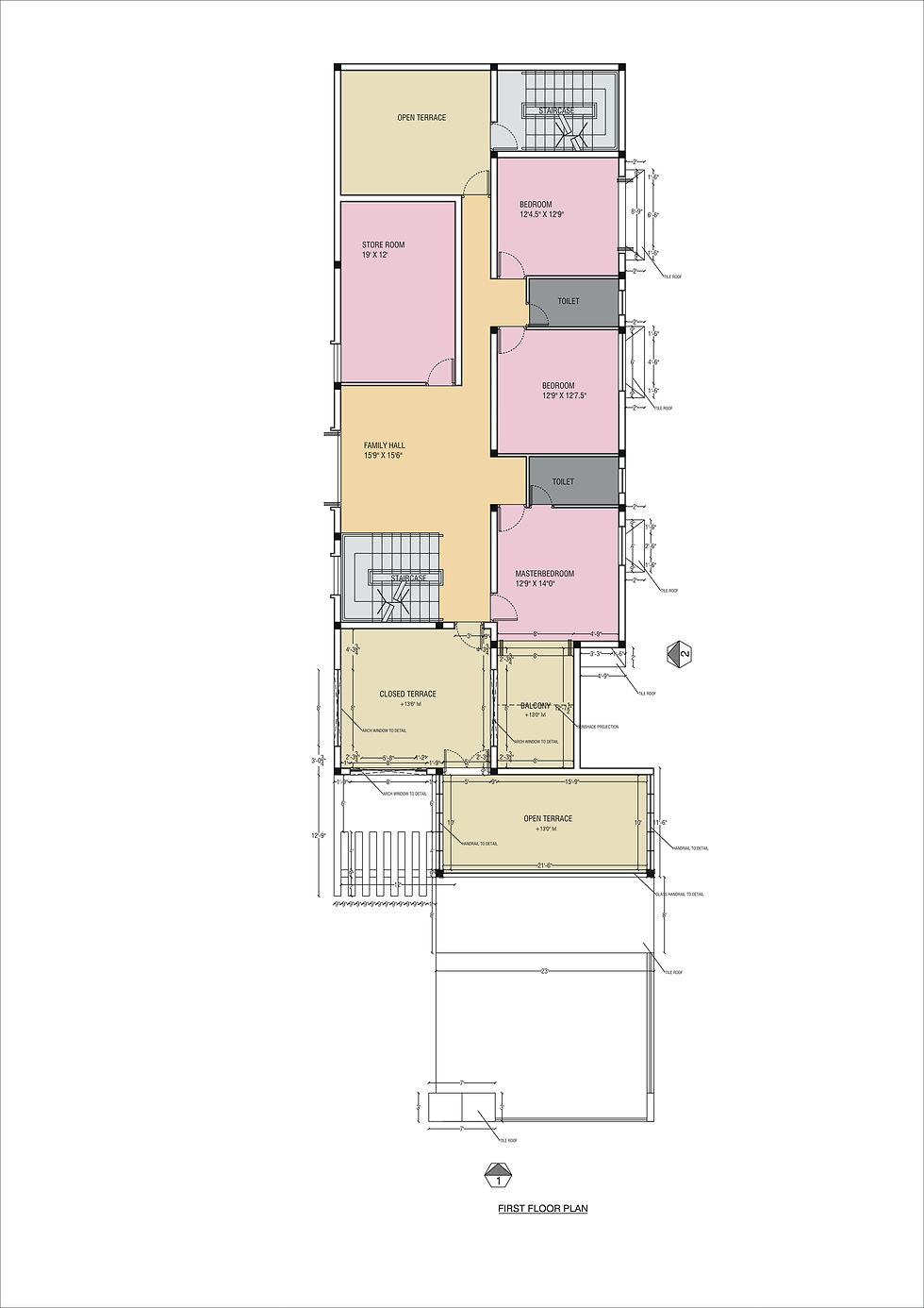 first floor plan colour