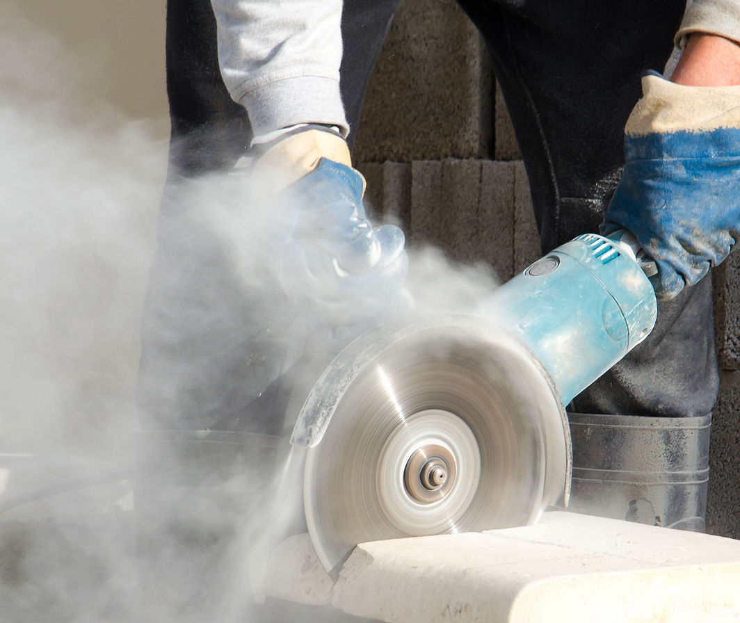 power tool cutting concrete