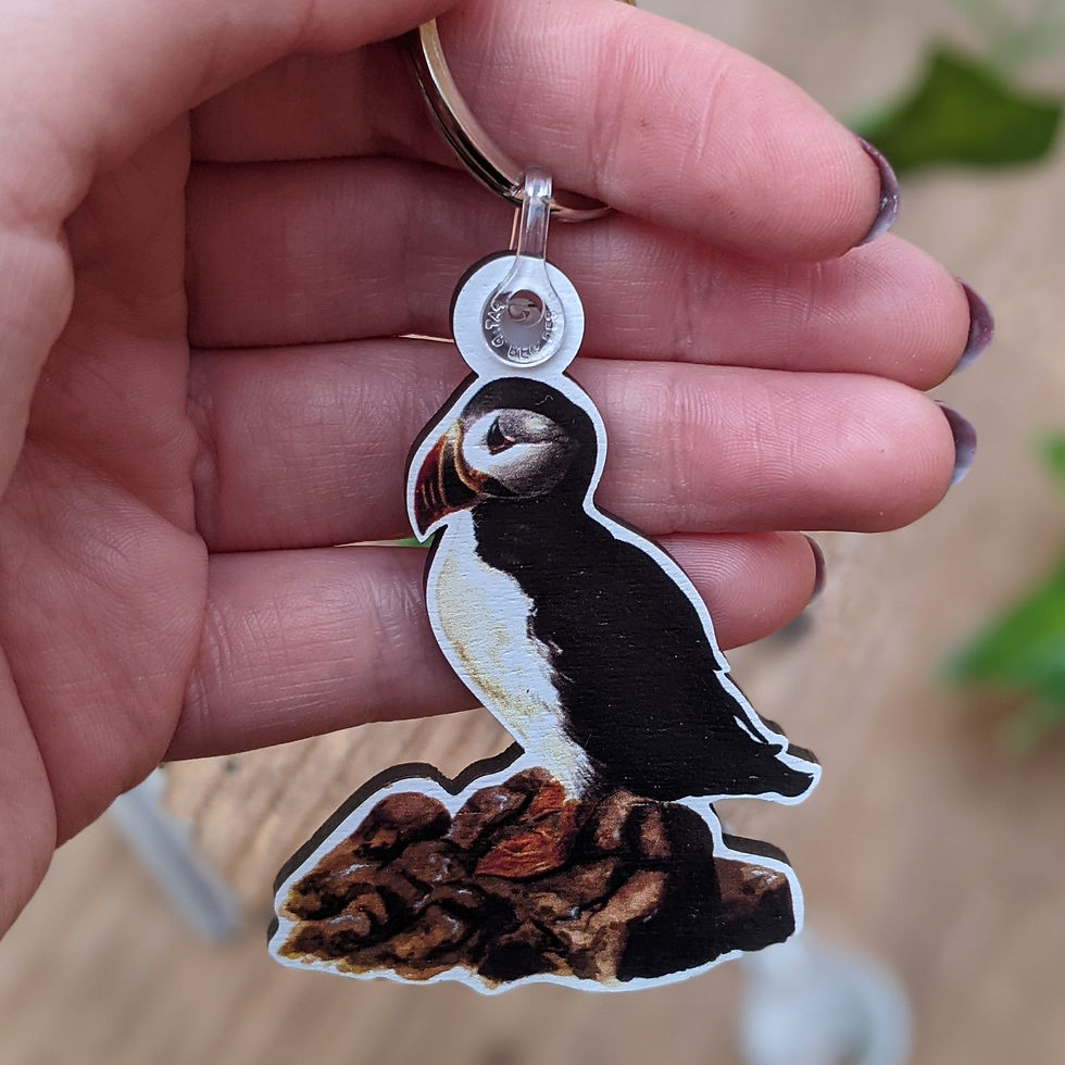 Thumbnail: Puffin Wooden Keyring