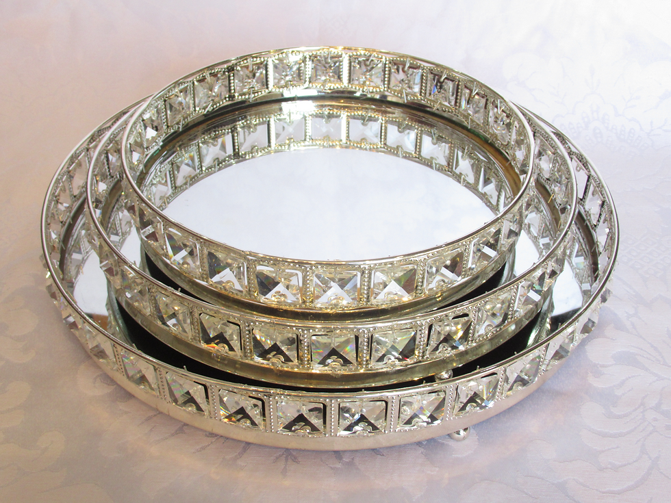 Miniatura: Bandeja Cristal Prateada P