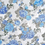 Miniatura: Toalha Jacquard Floral Marrom/Azul com fundo palha