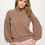 Thumbnail: Rib Knit Turtleneck Top with Balloon Cuffed Sleeve