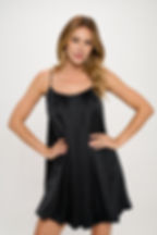 Solid Satin Sleeveless Balloon Dress