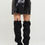 Thumbnail: Metallic Mini Skirt with Slit
