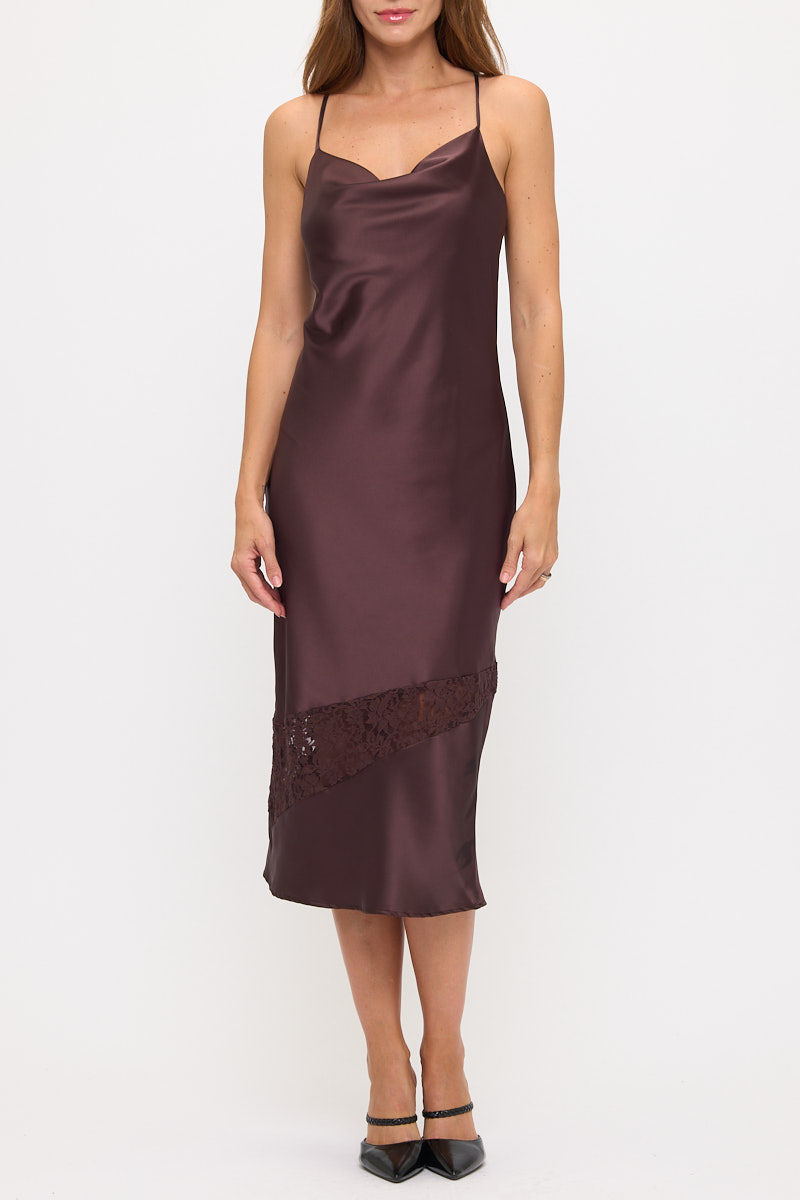 Thumbnail: Satin &amp; Lace Slip Dress