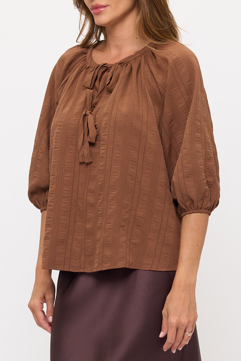 Thumbnail: Striped Puff Sleeve Top