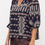 Thumbnail: Aztec Print V Neck 3/4 Sleeve Top
