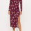 Thumbnail: Floral Long Sleeve Ruched Dress w Slit