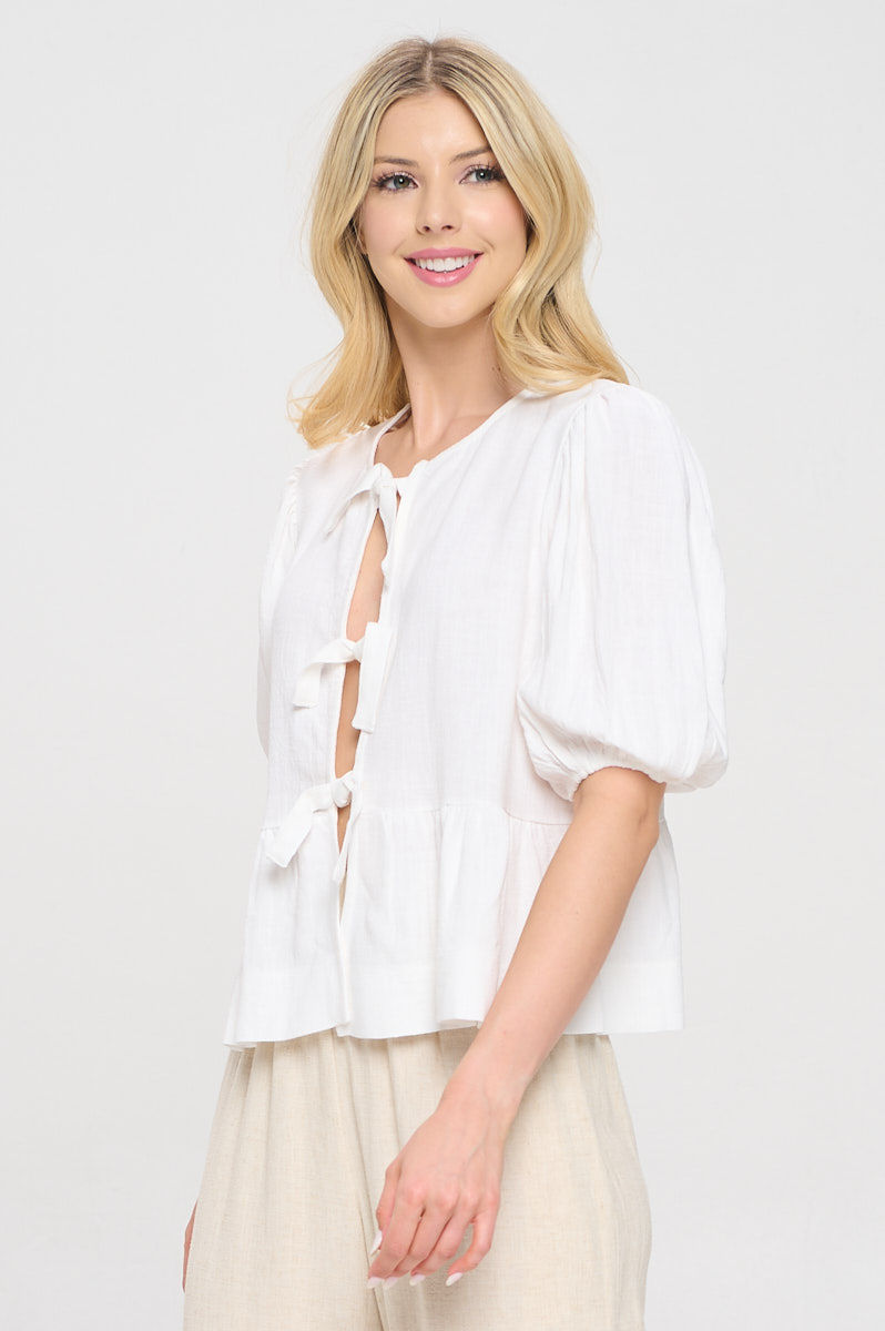 Renee Front Zip Halter Top Pinstripe Navy main image 1