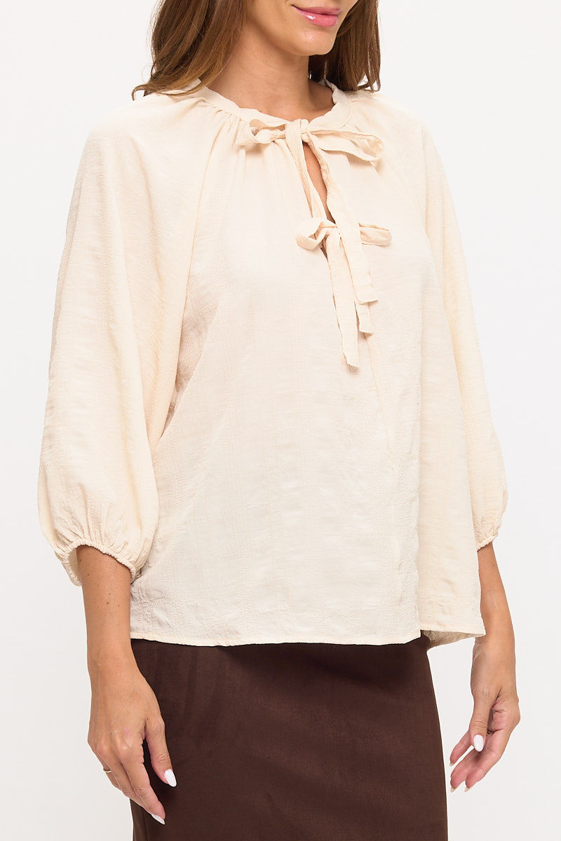 Thumbnail: Striped Puff Sleeve Top