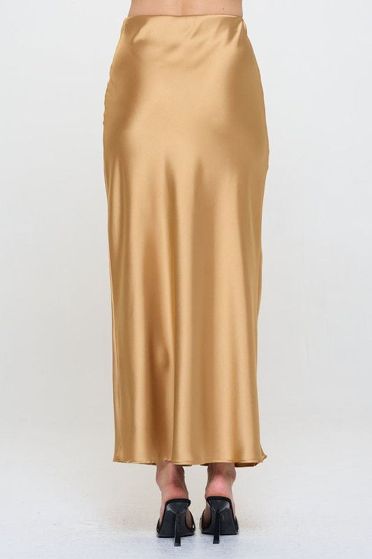 Thumbnail: Silky Satin Maxi Skirt