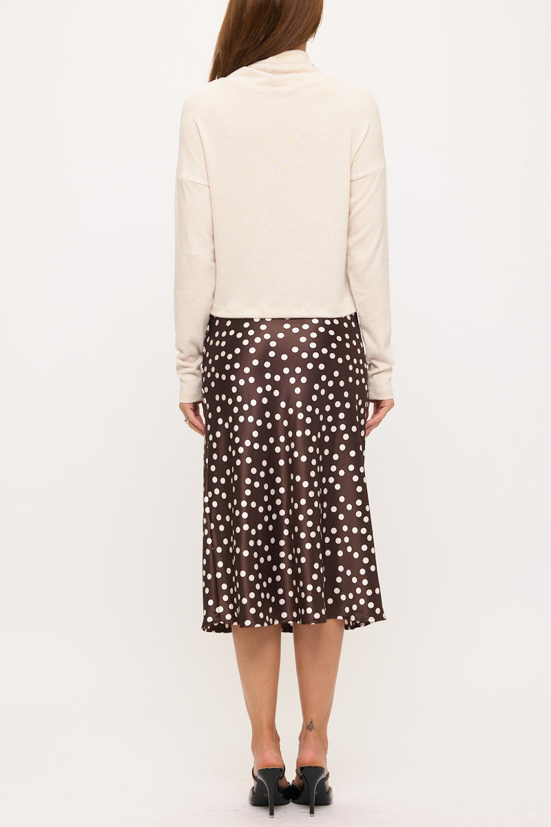 Thumbnail: Extra Soft Brushed Knit Cowl Neck Long Sleeve Top