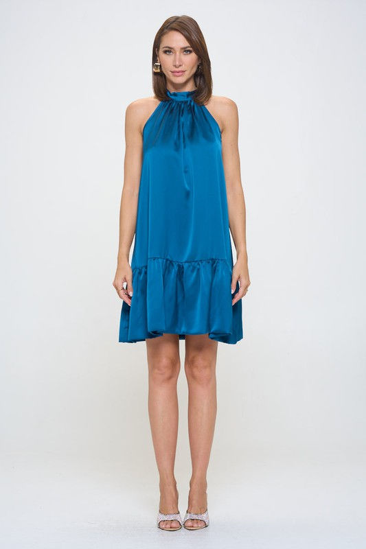 Thumbnail: Bow Back Sleeveless Flounce Dress