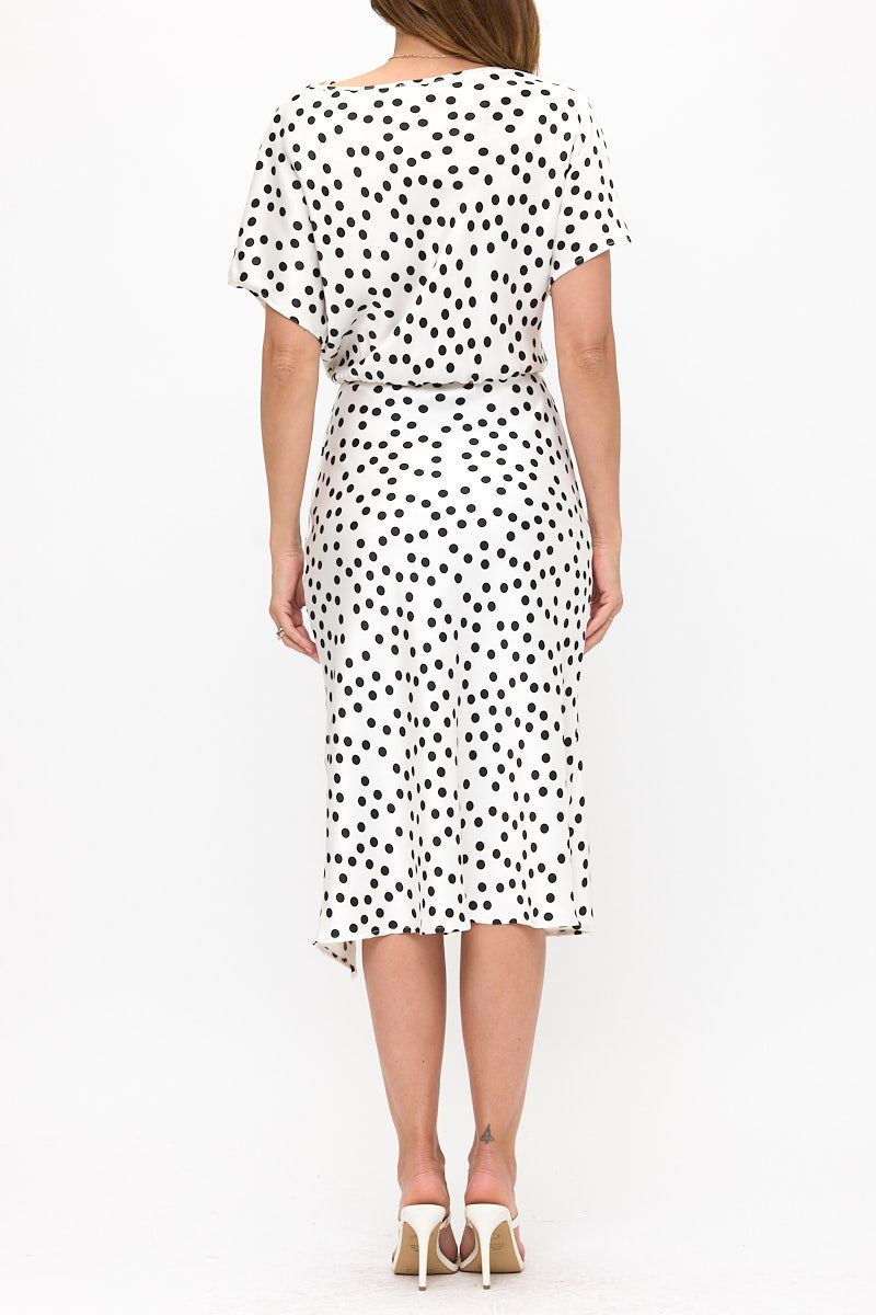 Thumbnail: Polka Dot Dress Print With Slit