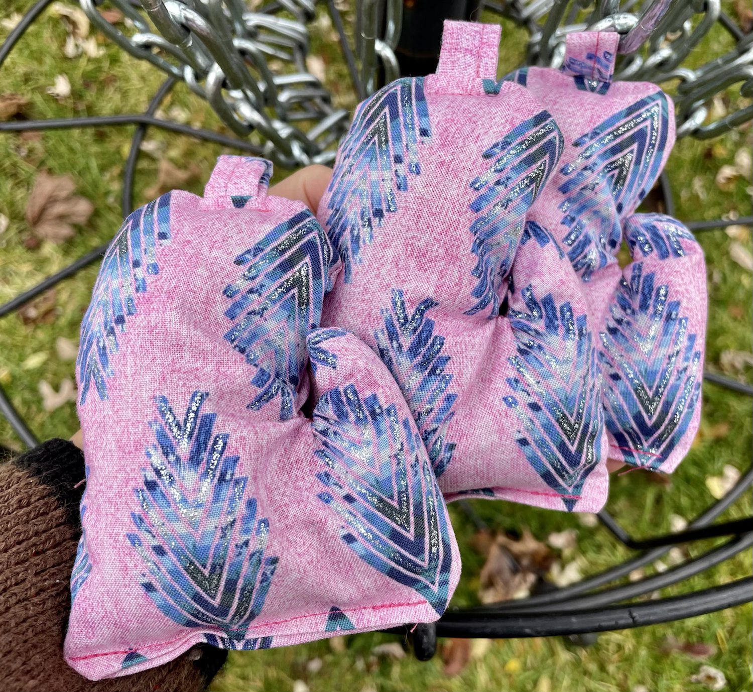 Pink/Blue Sparkle Mitten Bag
