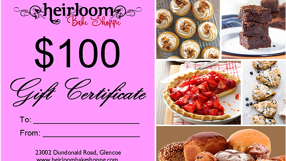 $100 GIFT CERTIFICATE