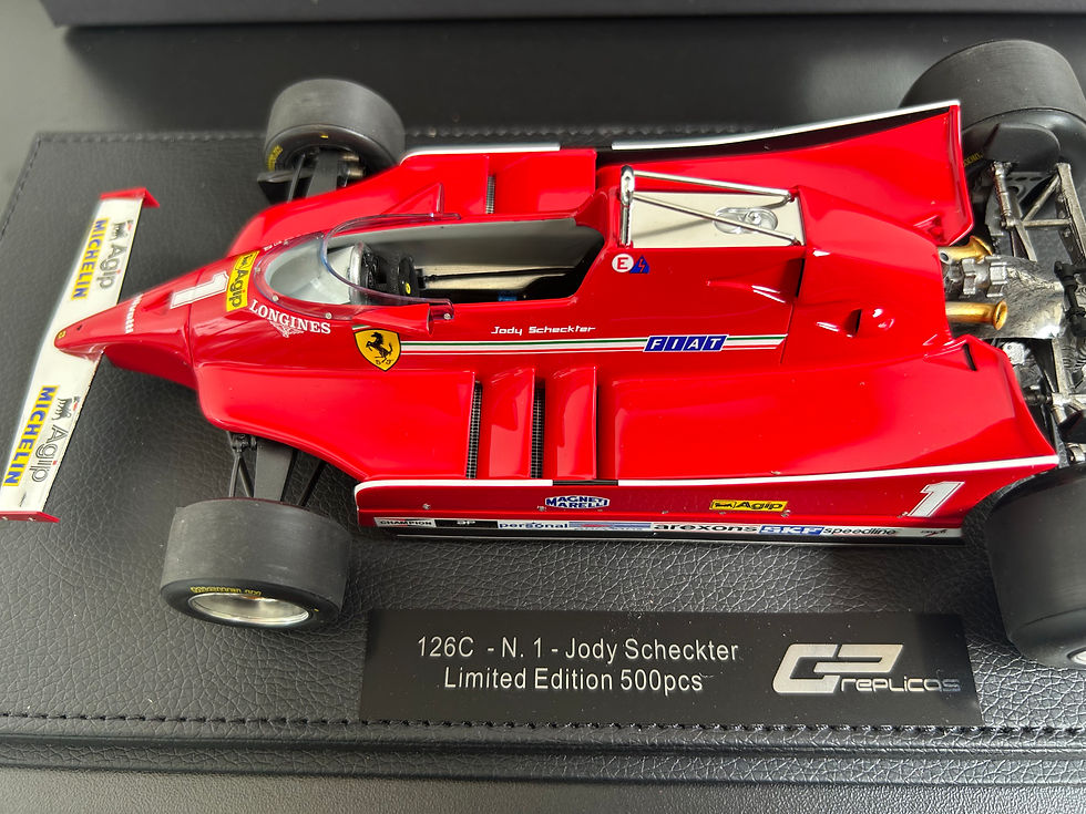 Modello Ferrari F1 126C Jody Scheckter, edizione limitata.