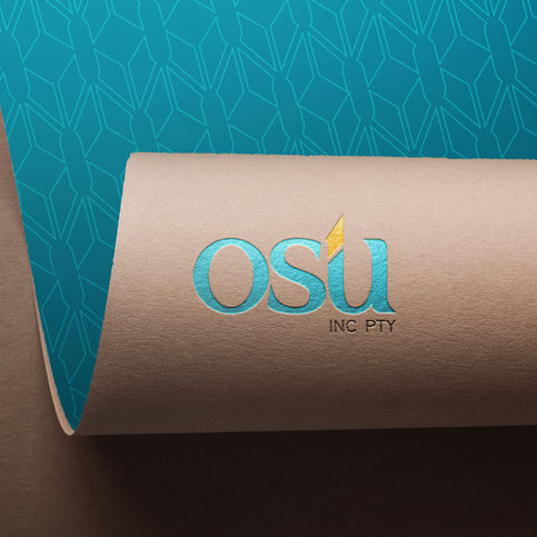 Osu logo mockup extracted from the Brand Identity design