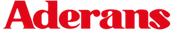 Bold red text spelling "Aderans."