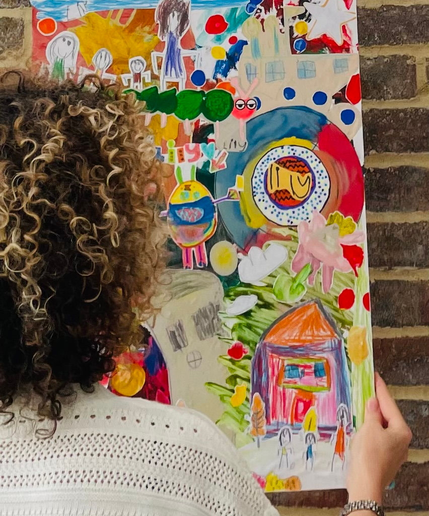 Extra-large bespoke Kidspired artwork, hand-crafted luxury children’s wall art inspired by childhood imagination.