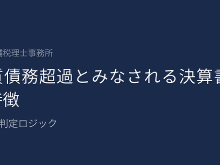 実質債務超過とみなされる決算書の特徴|銀行の判定ロジック