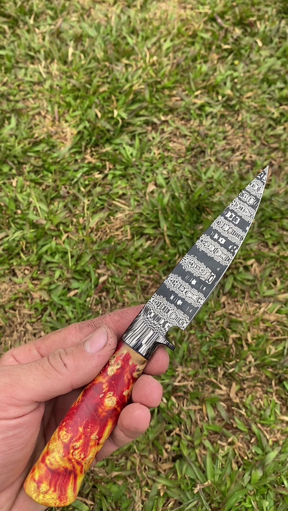 Thumbnail: 'Damascus'  Jäger Style Camp Cooks Knife