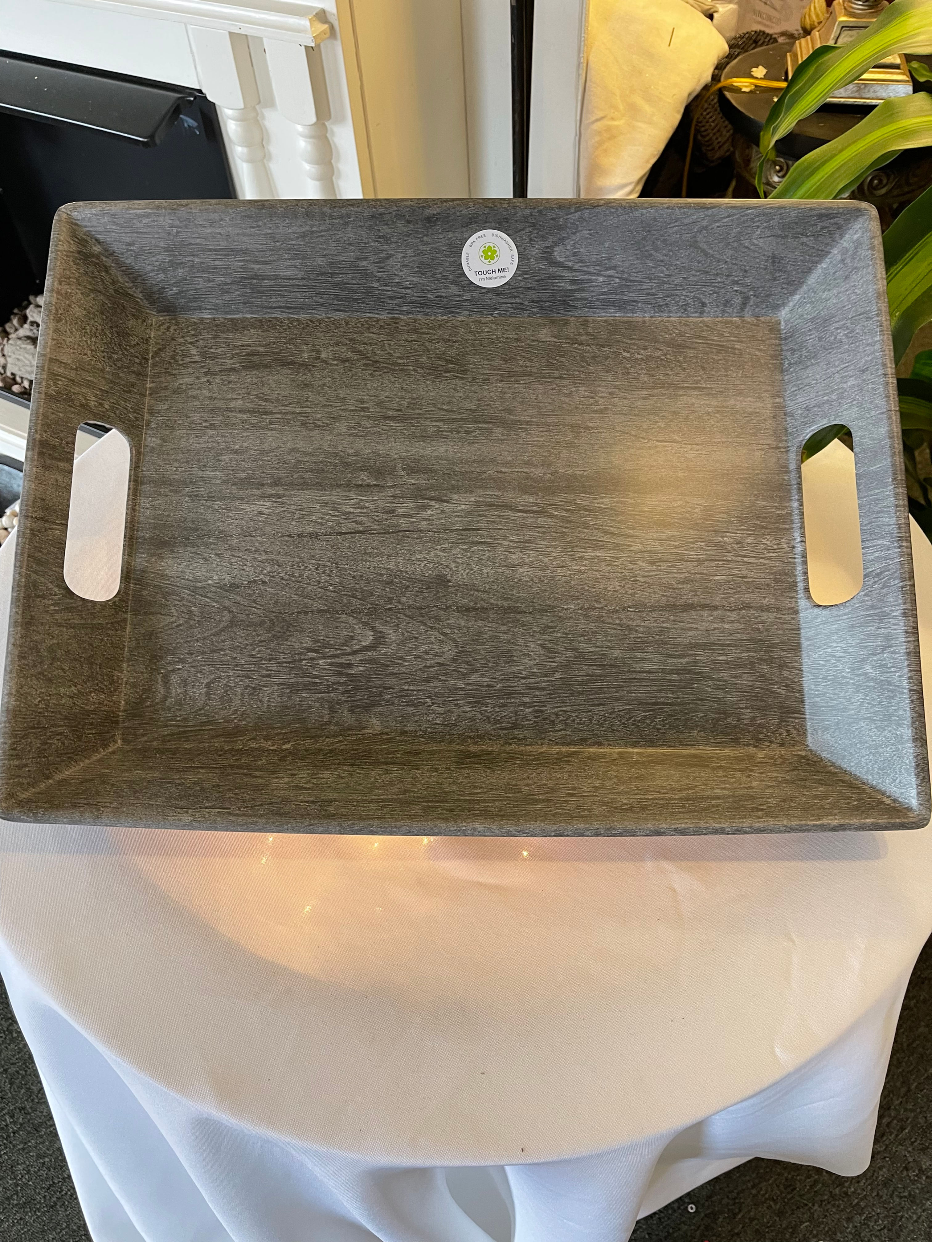 Large Gray Melamine Tray