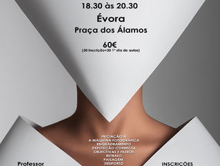 Workshop de Iniciação à Fotografia e Retoque Digital - 13 a 23 de JUNHO (Évora)