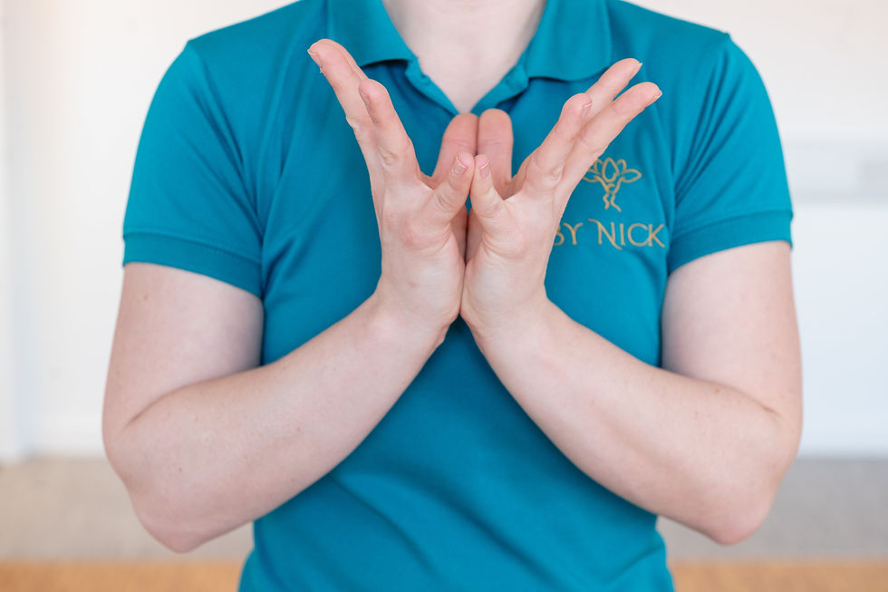 Nicky doing yoga