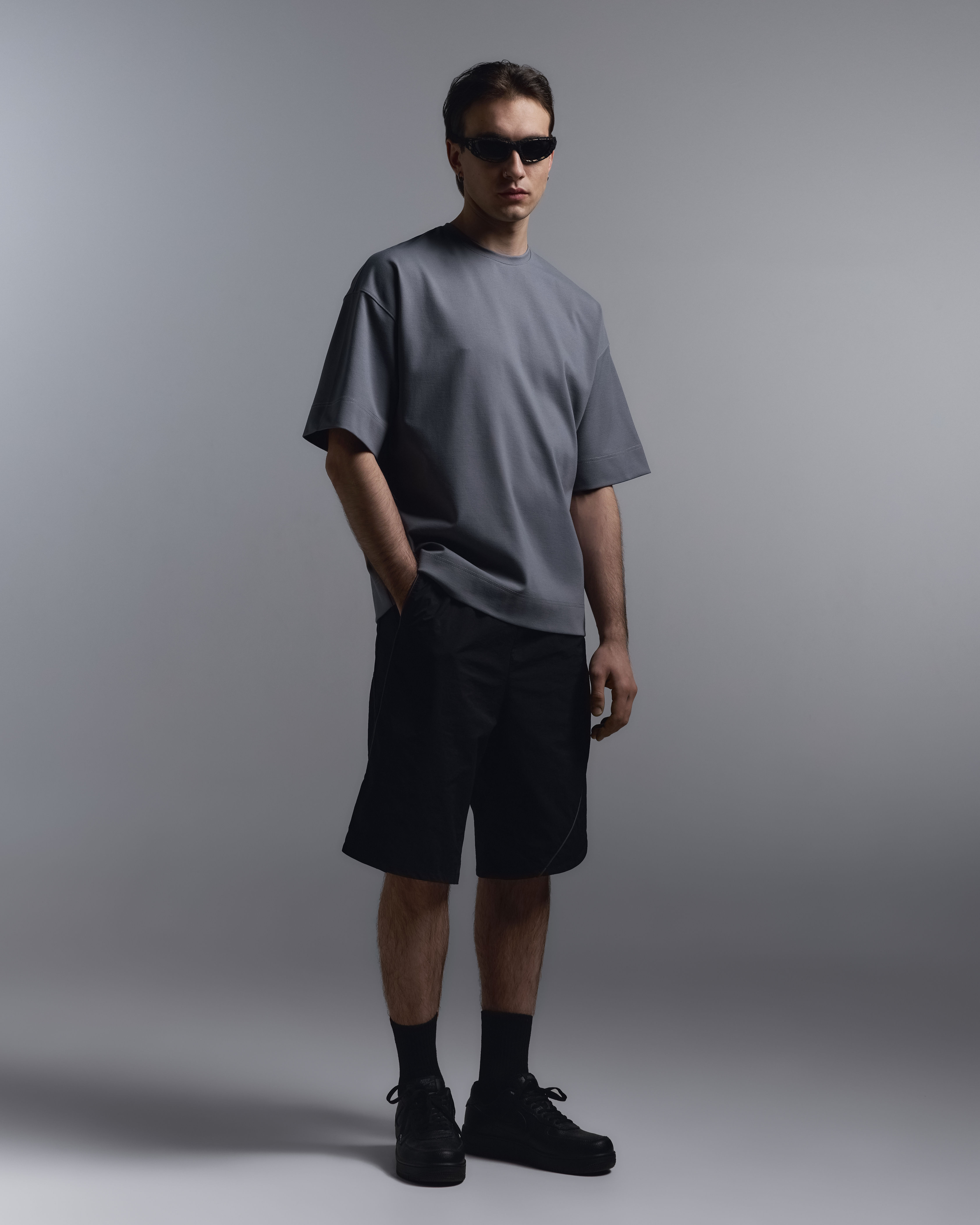 NON IRON BASIC T-SHIRT GRAY 