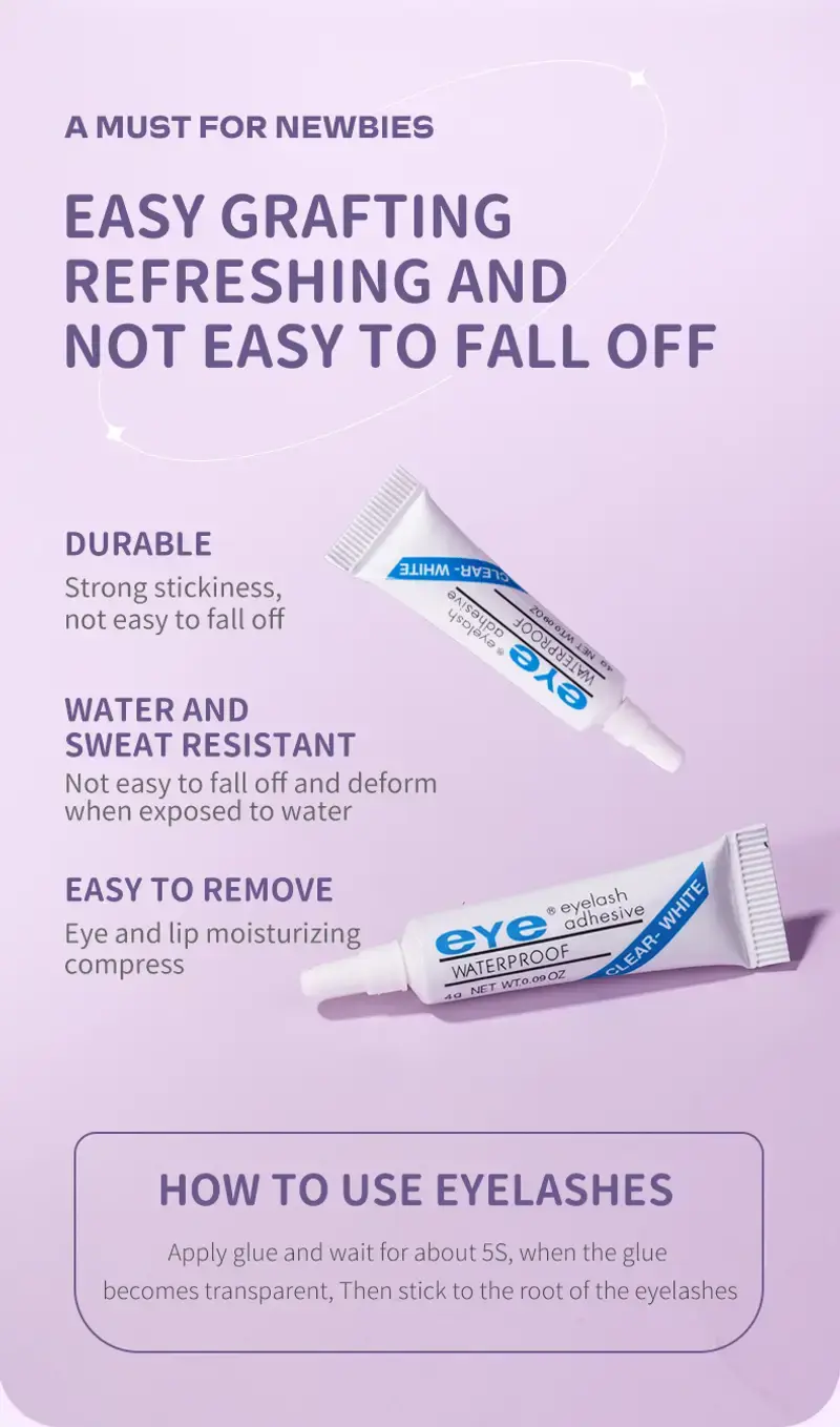 Manga cluster lashes glue for natural anime cosplay