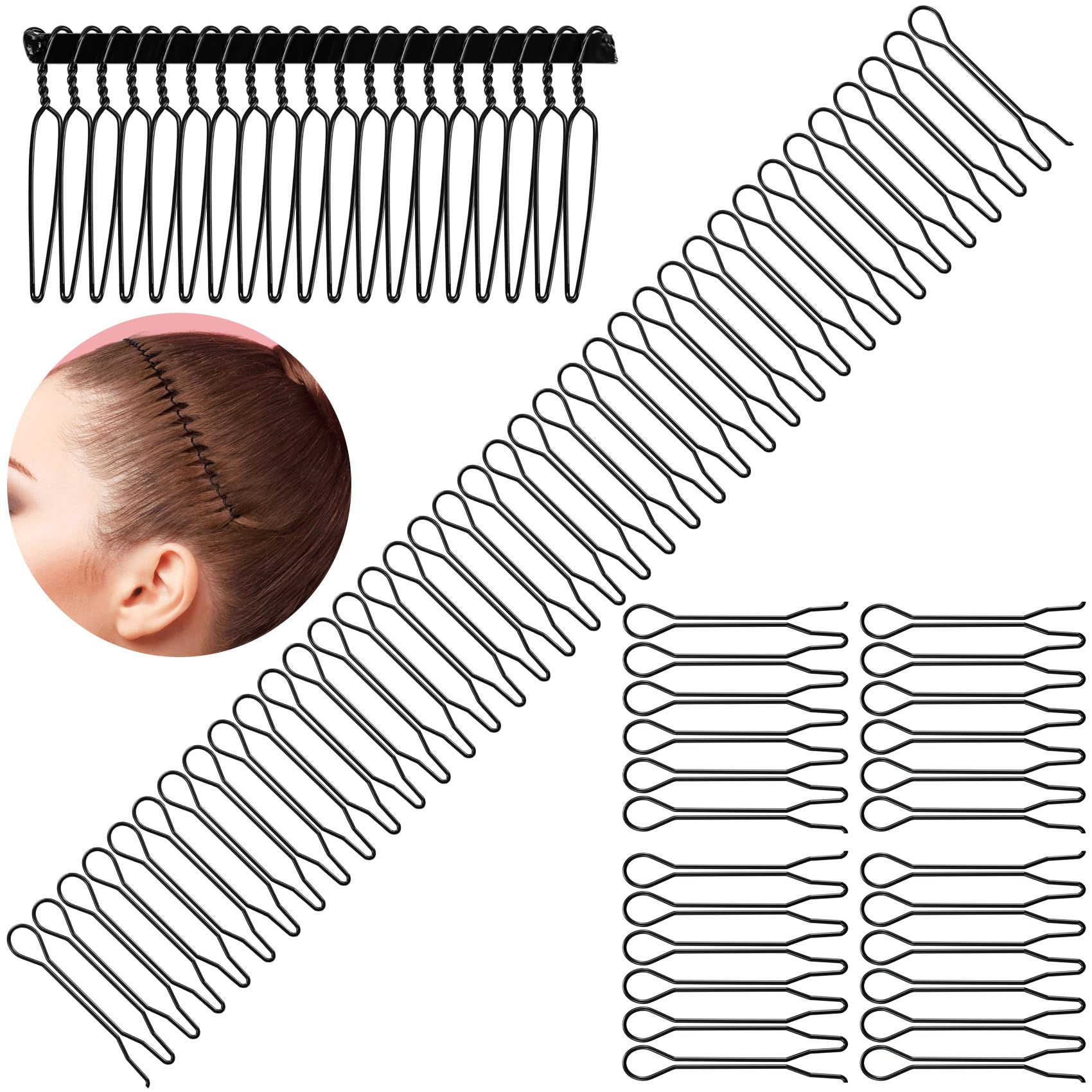 ANCIRS 6 pack U-shape hair finishing fixer combs