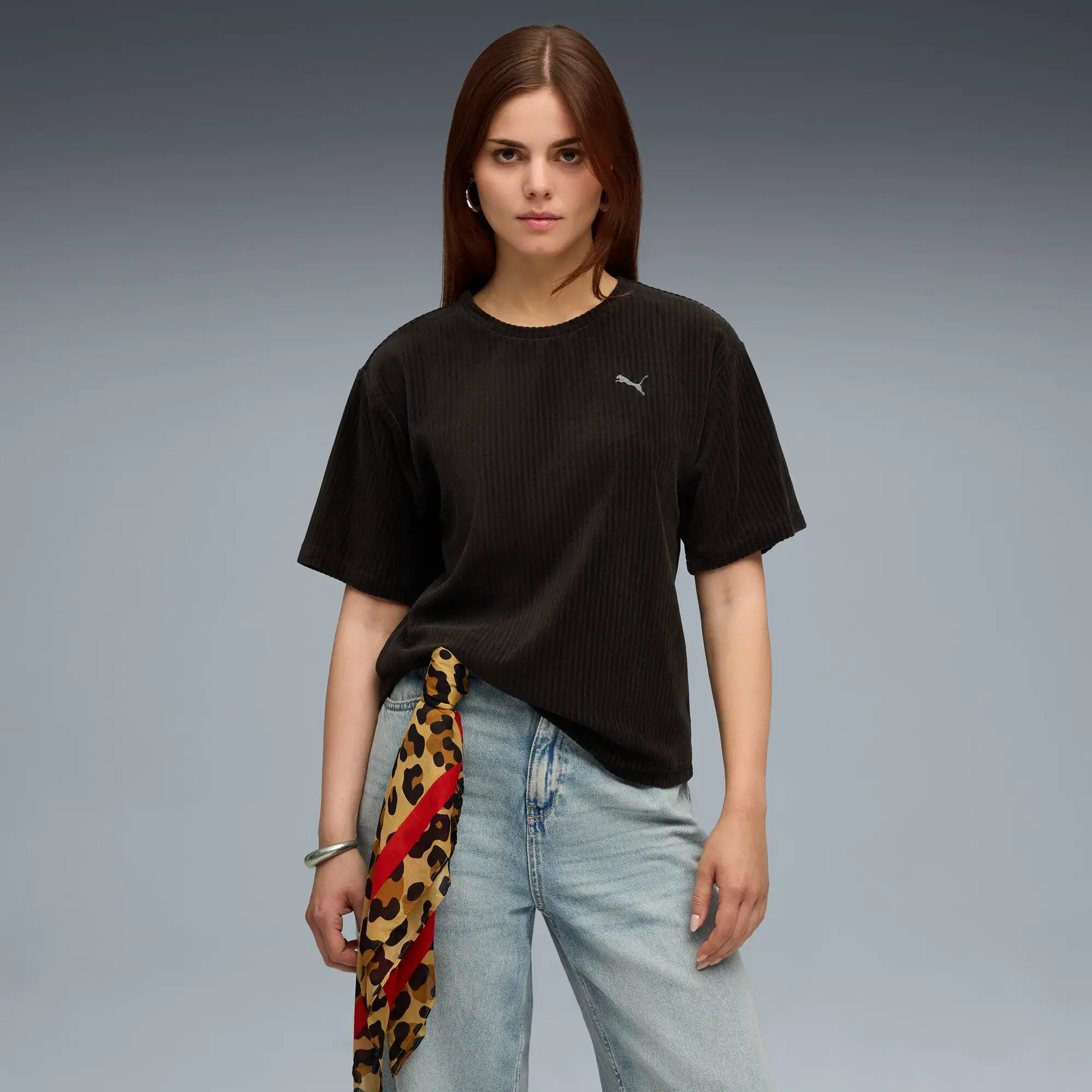 ESS ELEVATED Relaxed Velour Rib Tee