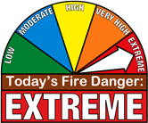 EXTREME FIRE DANGER LEVELS REACHED...