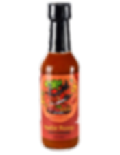 Bottle of Feelin’ Fuzzy peach habanero hot sauce by The Pepper Ninja
