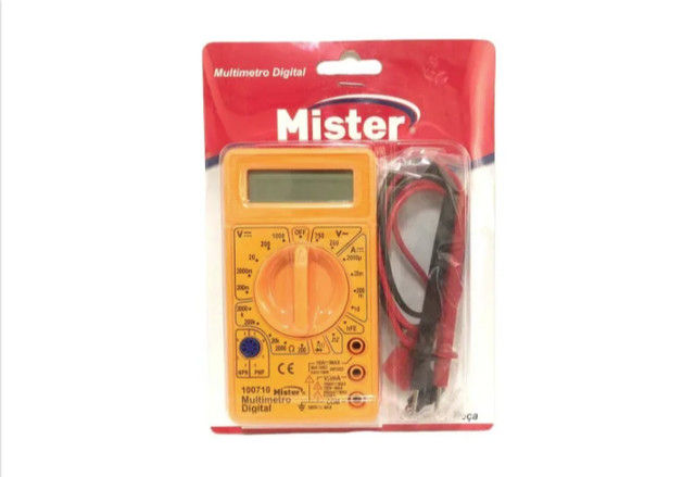 Multímetro Digital Profissional Cabo Multi Teste Portátil Mister